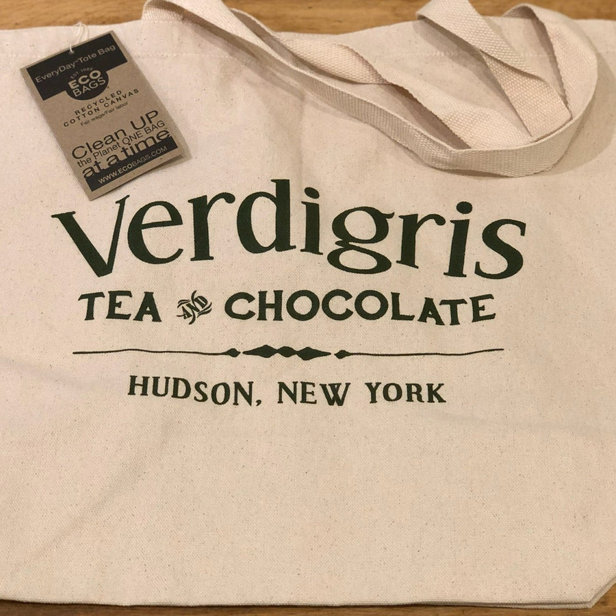 Verdigris, Hudson NY Text Tote Bag